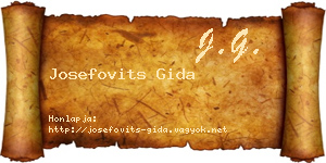 Josefovits Gida névjegykártya